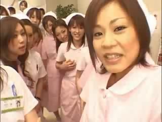 Asiática enfermeras disfruta adulto película en superior