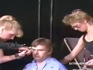 A bizarno femdom haircut